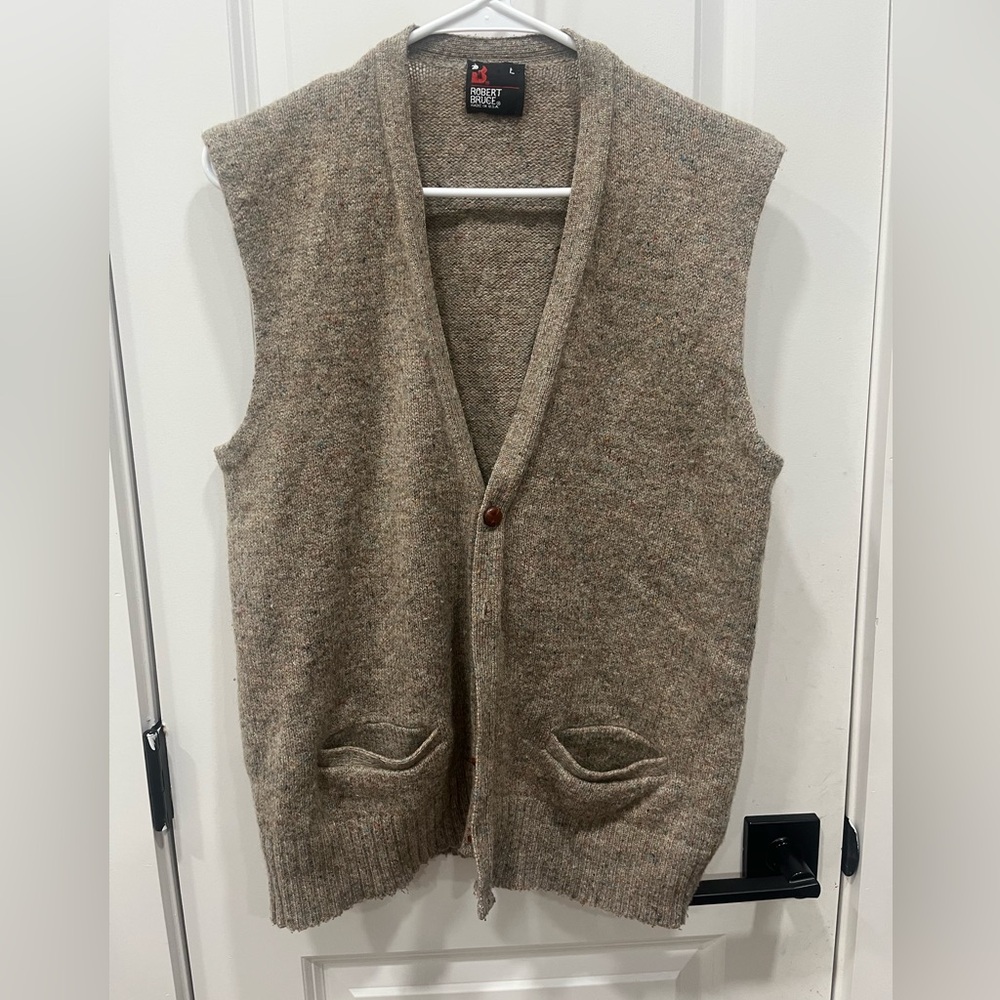 Robert Bruce Brown‎ Wool Vest size large